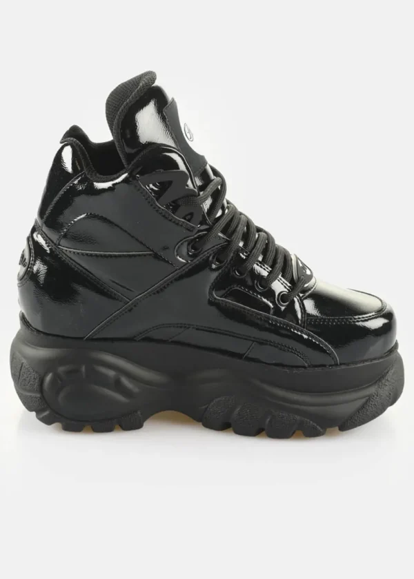 Buffalo London 1340-14 2.0 Patent Vegan Platform Sneakers in Black