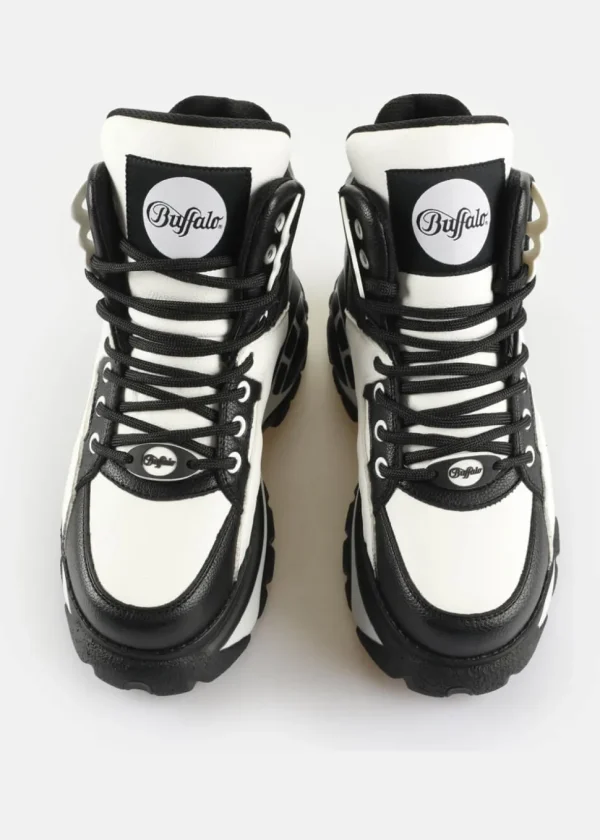 Buffalo London 1340-14 2.0 Vegan Platform Sneakers in Black White