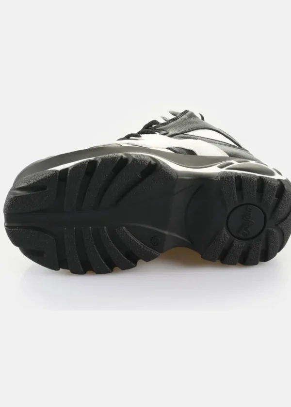 Buffalo London 1340-14 2.0 Vegan Platform Sneakers in Black White