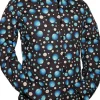Chenaski Mens Dots & Spots 70's Shirt Navy