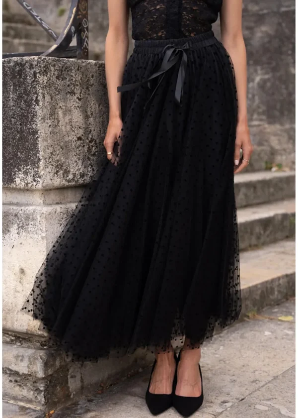 Choklate Paris Heart 50's Tulle Skirt Black