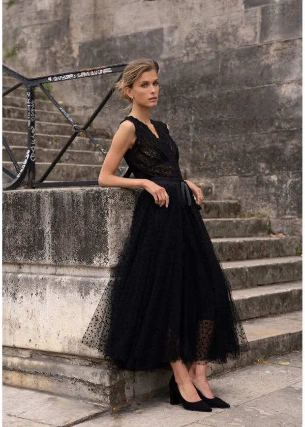 Choklate Paris Heart 50's Tulle Skirt Black