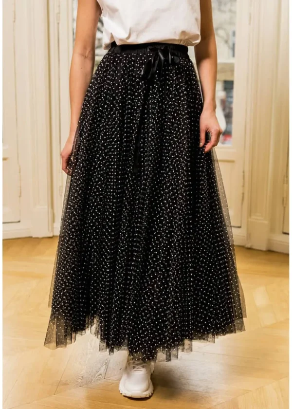 Choklate Paris Polkadot 50's Tulle Skirt Black
