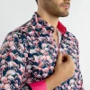 Claudio Lugli Mens Flamingo's Shirt Navy