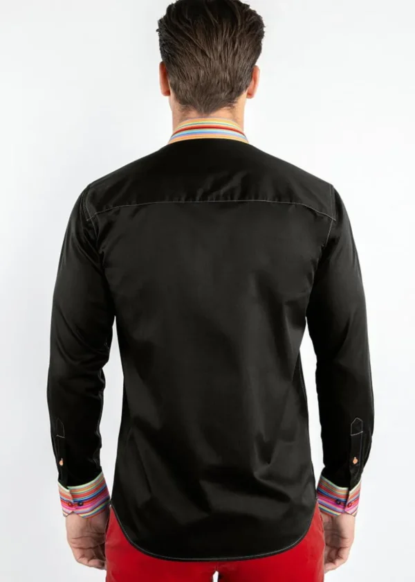 Claudio Lugli Mens Rainbow Touch Shirt Black