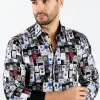 Claudio Lugli Mens Speakers Shirt Black