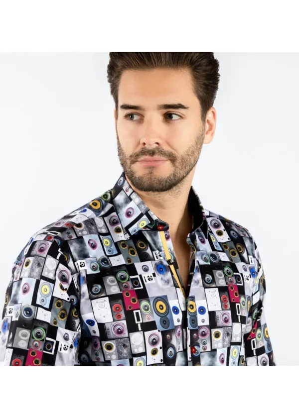 Claudio Lugli Mens Speakers Shirt Black