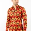 Claudio Lugli Mens Sunflower Shirt Orange