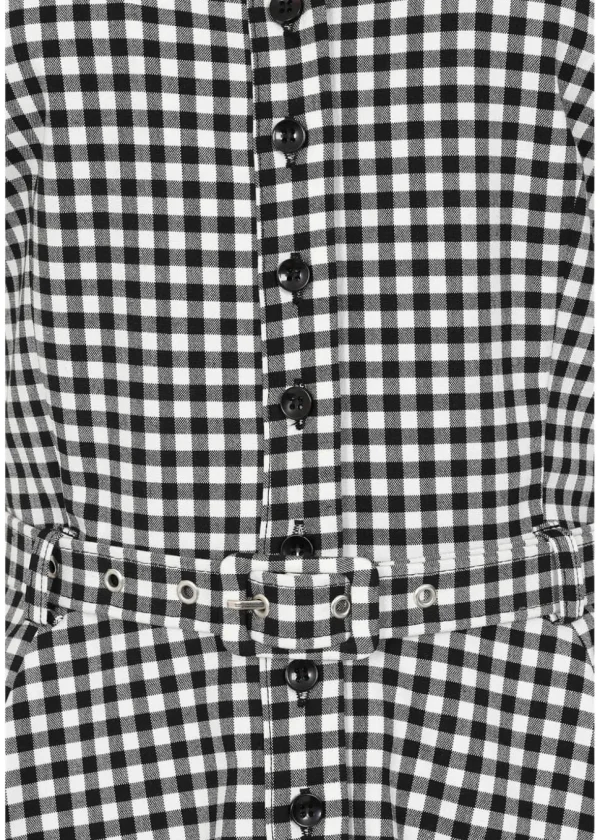 Collectif Caterina Gingham 50's Swing Dress Black White