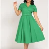 Collectif Caterina 40's Swing Dress Green
