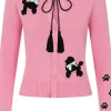 Collectif Char Poodle Parade 50's Cardigan Pink