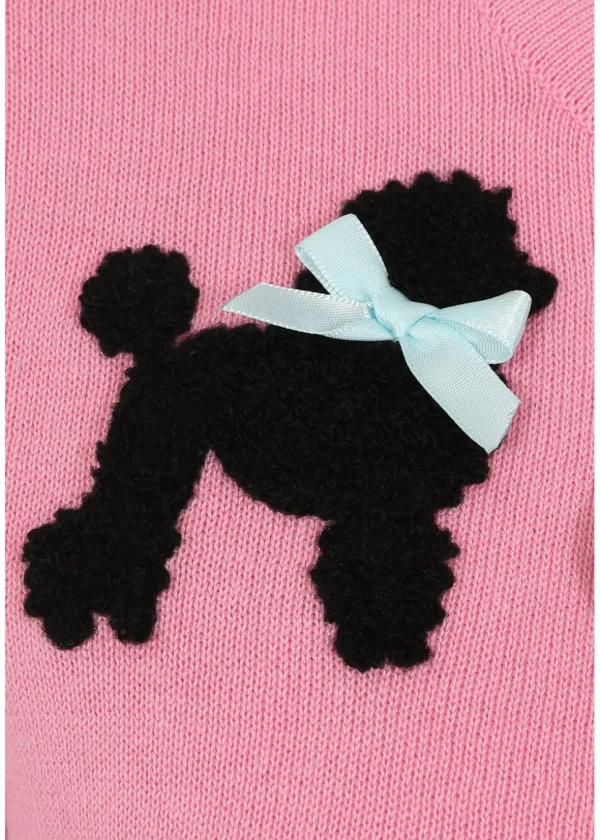 Collectif Char Poodle Parade 50's Cardigan Pink