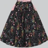 Collectif Dakota Hollyhocks Hooray 50's Swing Skirt Multi