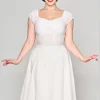 Collectif Dolores Broderie Anglaise 50's Swing Dress White