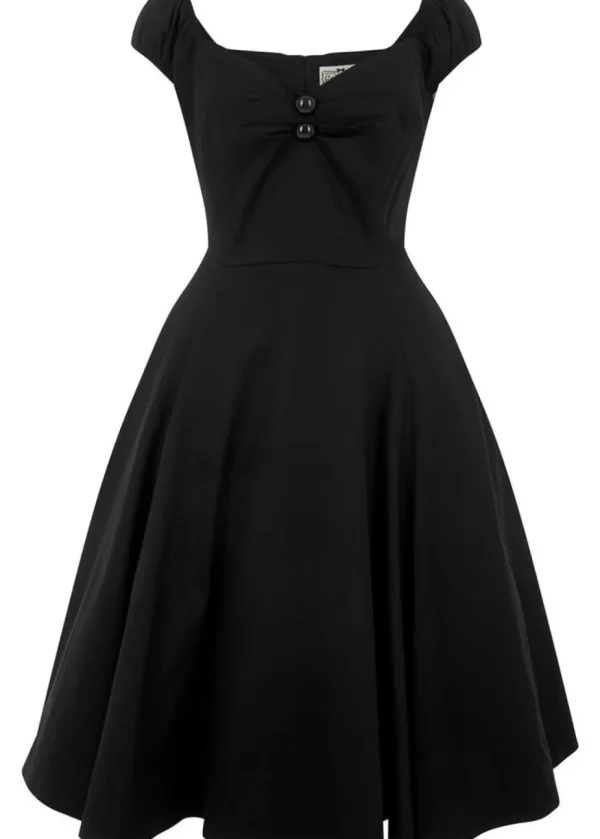 Collectif Dolores Classic 50's Swing Dress Black