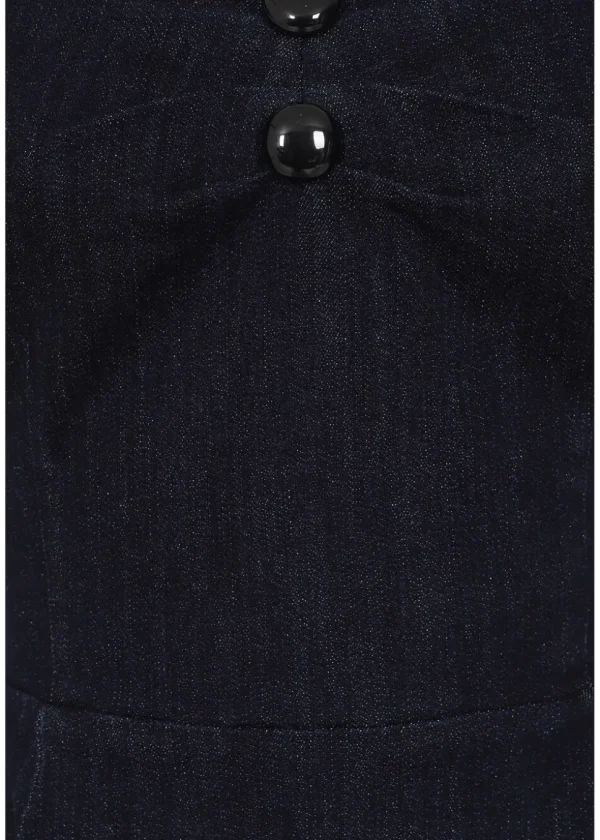 Collectif Dolores Denim 50's Swing Dress Navy