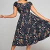Collectif Dolores Hollyhocks Hooray 50's Swing Dress Multi