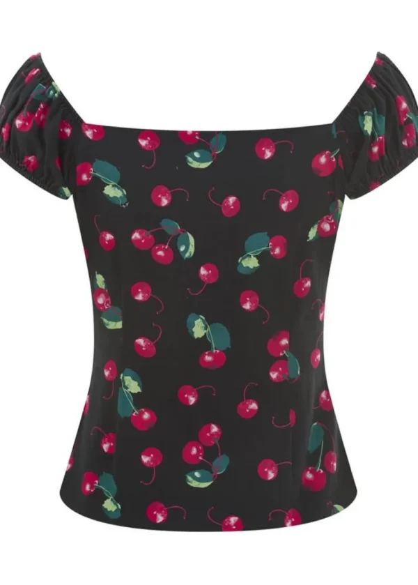 Collectif Dolores 50's Cherry Top Black