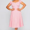 Collectif Dolores 50's Swing Dress Pink