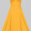Collectif Dolores 50's Swing Dress Mustard