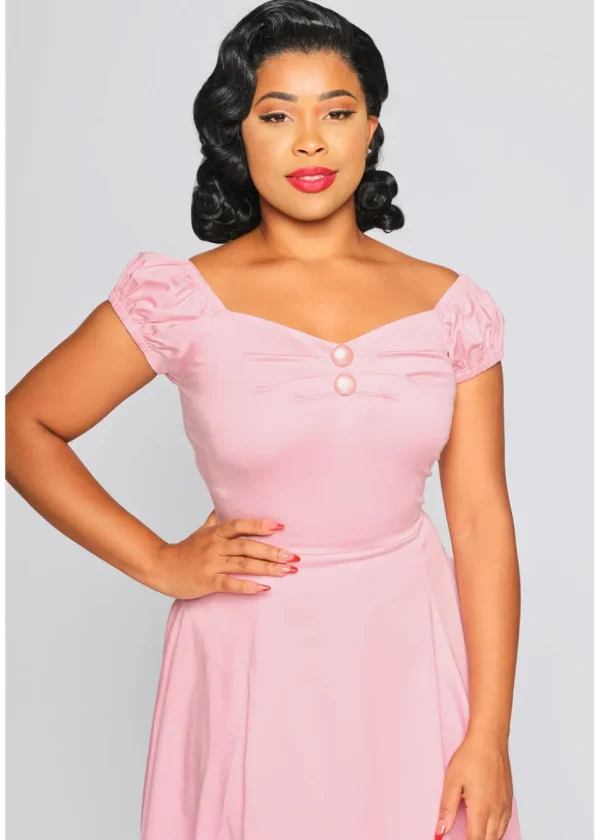 Collectif Dolores 50's Swing Dress Pink