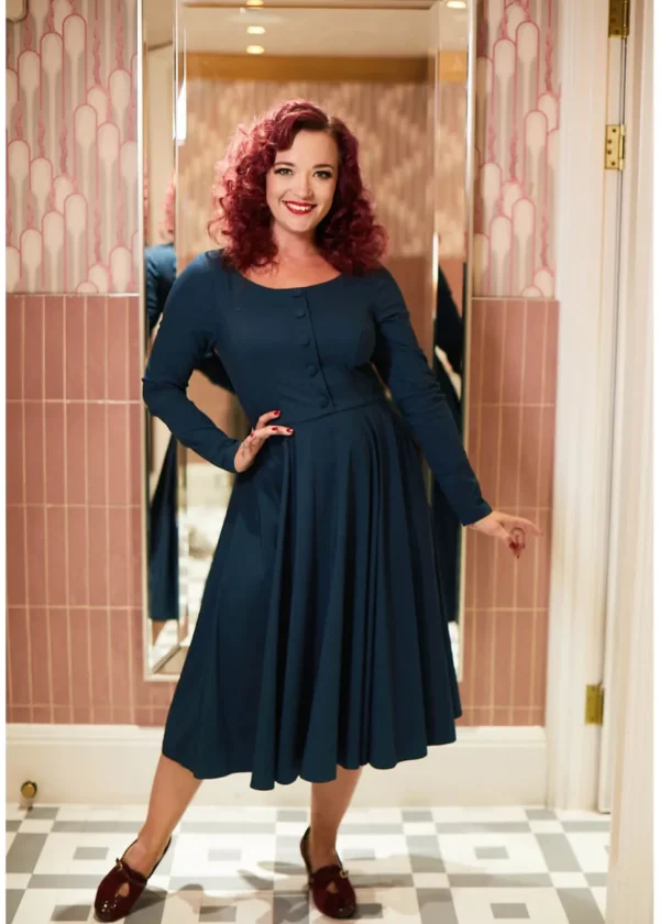 Collectif Edith 50's Swing Dress Teal
