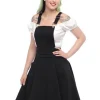 Collectif Kayden Braces 50's Swing Dress Black