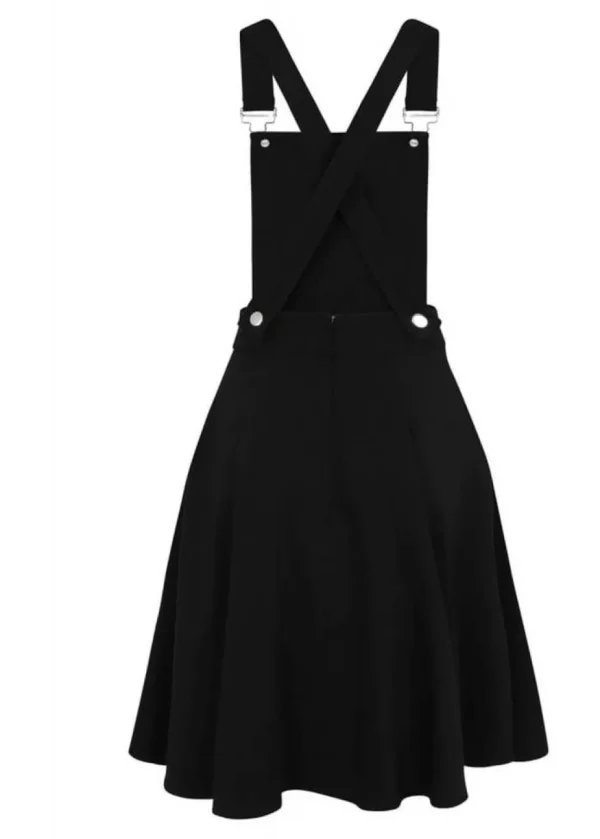 Collectif Kayden Braces 50's Swing Dress Black