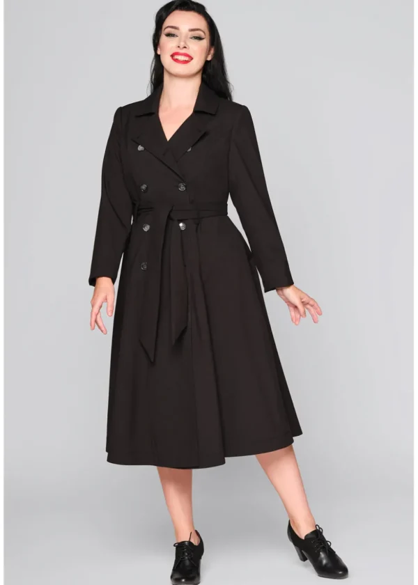 Collectif Korrina 50's Trenchcoat Black