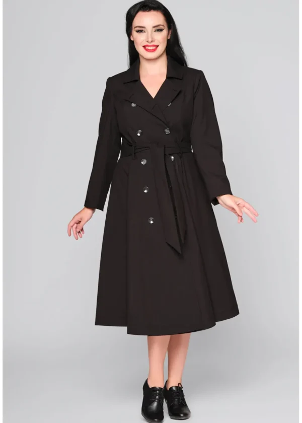 Collectif Korrina 50's Trenchcoat Black
