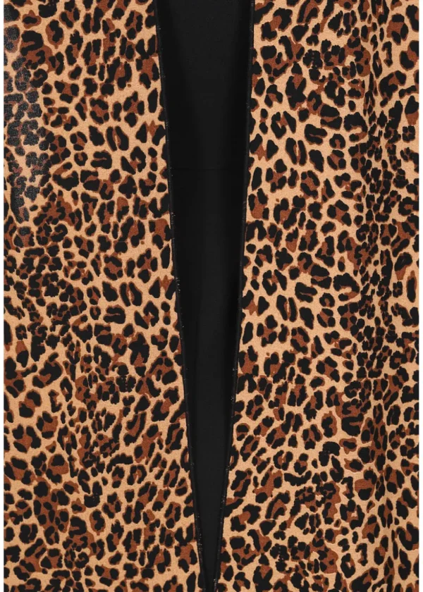Collectif Lorelei Leopard 50's Pencil Dress Black