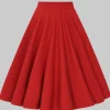 Collectif Milla 50's Swing Skirt Red