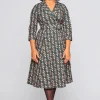 Collectif Penelope Wallflower 50's Swing Dress Green