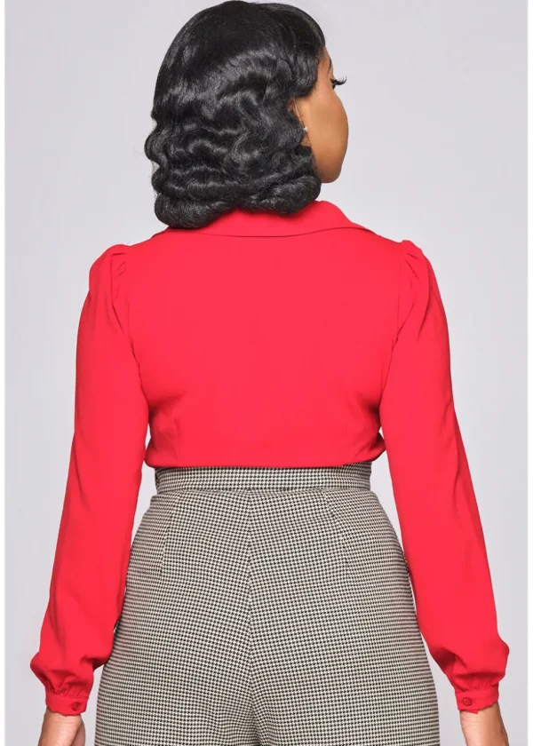 Collectif Pepper 40's Blouse Red