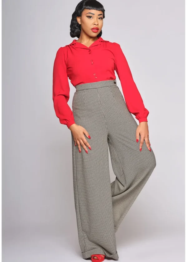 Collectif Pepper 40's Blouse Red