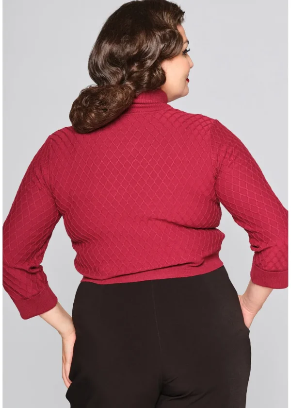 Collectif Rai 50's Jumper in Burgundy