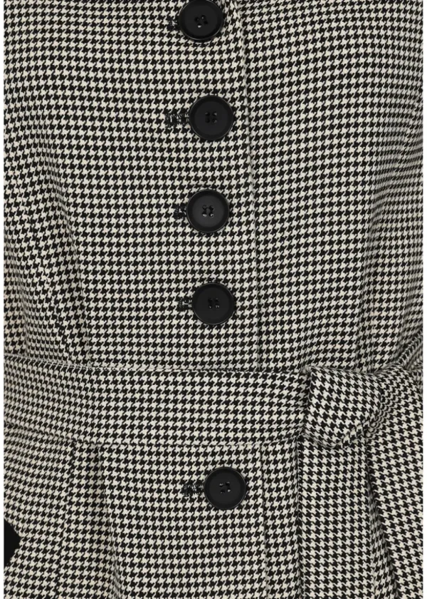Collectif Rosemary Dogtooth Jas Zwart Wit