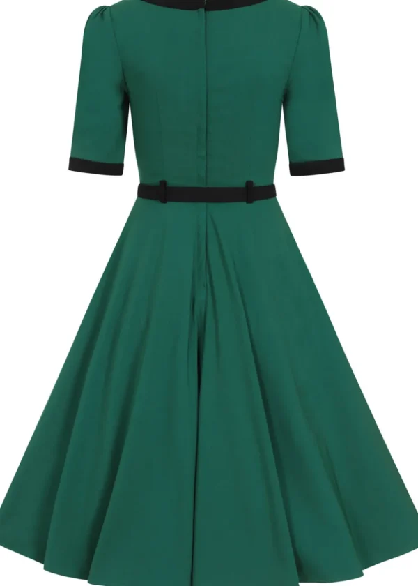 Collectif Sadie 50's Swing Dress Green
