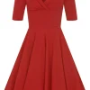 Collectif Trixie 50's Swing Dress Red