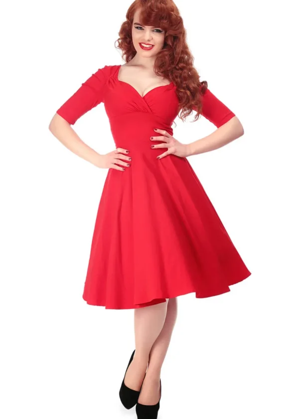 Collectif Trixie 50's Swing Dress Red