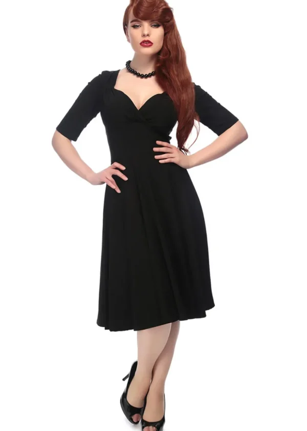 Collectif Trixie 50's Swing Dress Black
