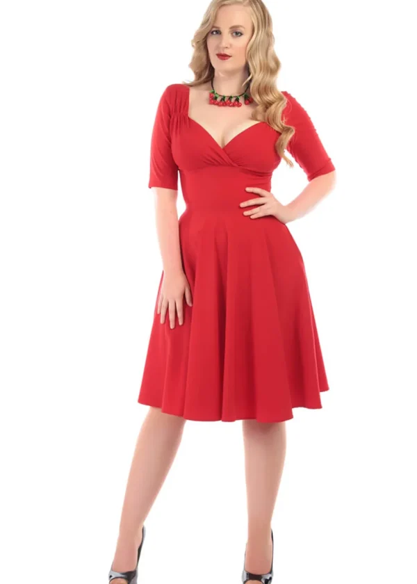 Collectif Trixie 50's Swing Dress Red