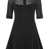 Collectif Wednesday Skater 50's Dress Black