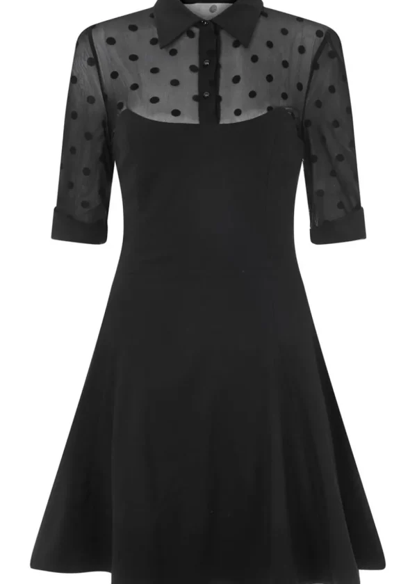 Collectif Wednesday Skater 50's Dress Black