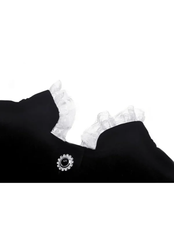 Dark In Love Augusta Skull Velvet Jacket Black