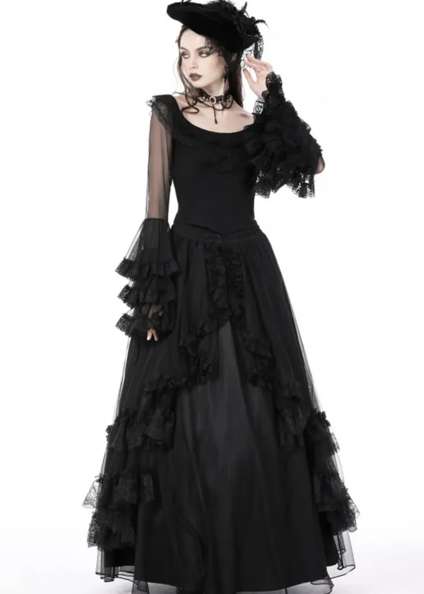 Dark In Love Britannia Maxi Skirt Black