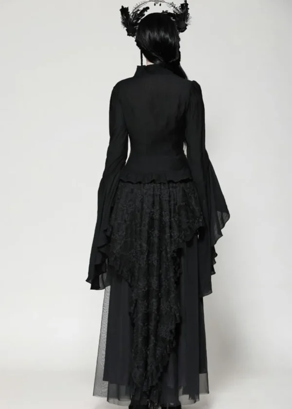 Dark In Love Drina Cross Top Black