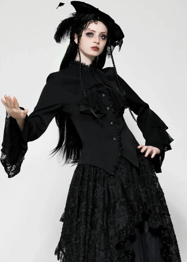 Dark In Love Penny Blouse Black