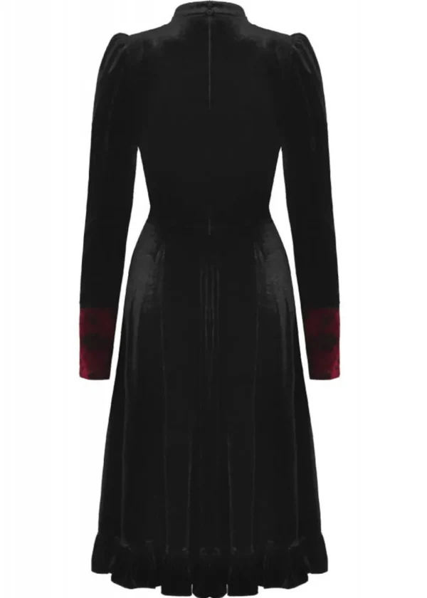 Dark In Love Vampire Scarlet Velvet Dress Black Red