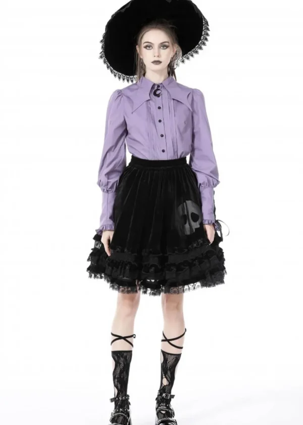 Dark In Love Witch Blouse Purple